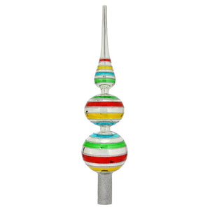 1950's Retro Striped Tree Topper