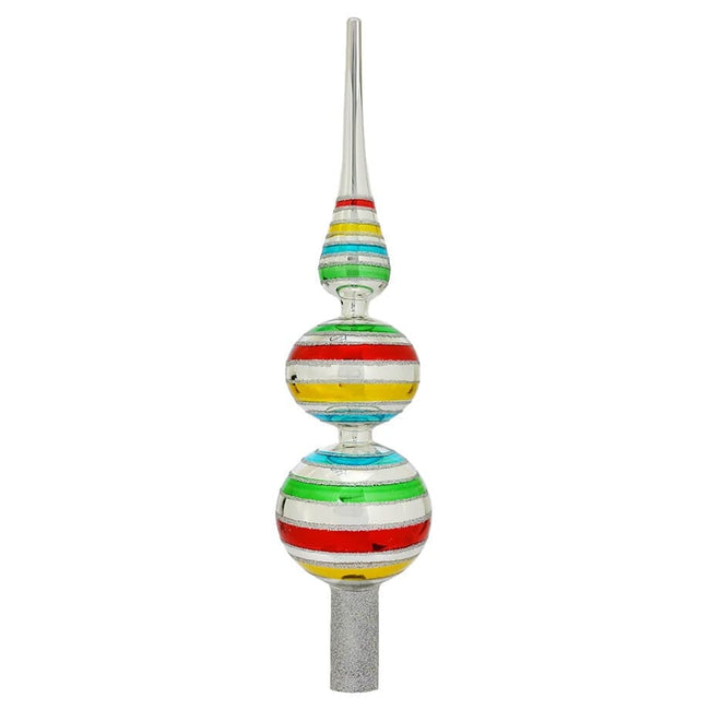 Colorful Retro Glass Tree Topper for Christmas by Kurt Adler – Traditions