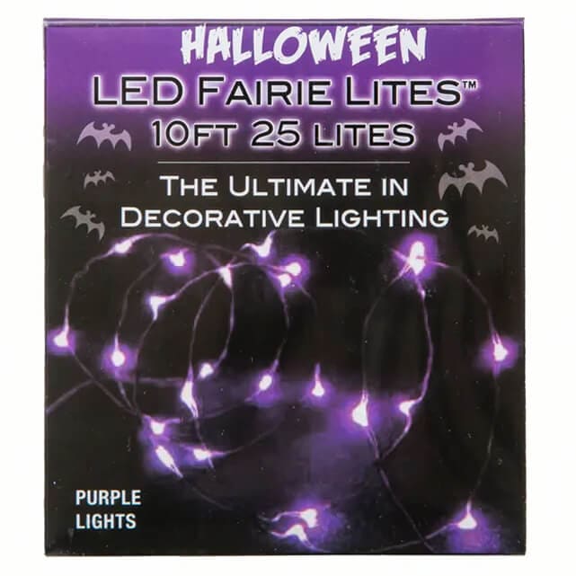 25-Light Purple Fairy LED Light Set - Halloween