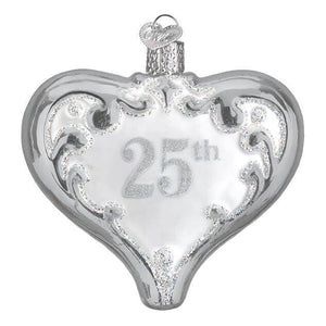 25th Anniversary Heart Ornament