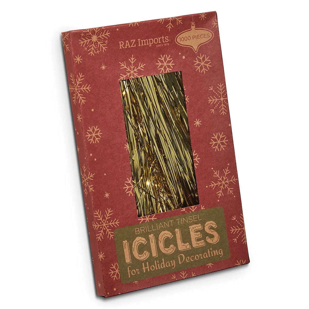 40 inch boxed gold tinsel icicle strands by raz imports perfect for gold tinsel holiday decorating in gold and silver theme