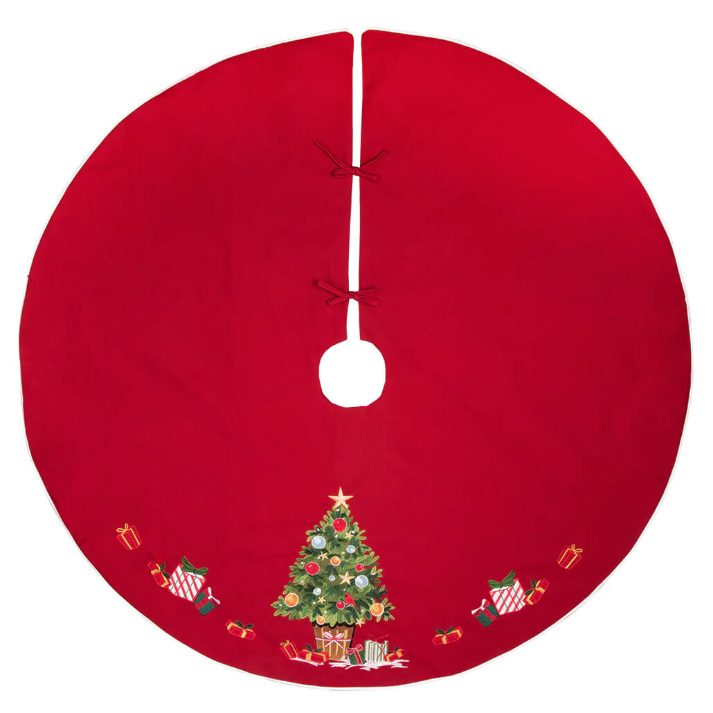 54’’ Christmas Tree Red Tree Skirt - Christmas