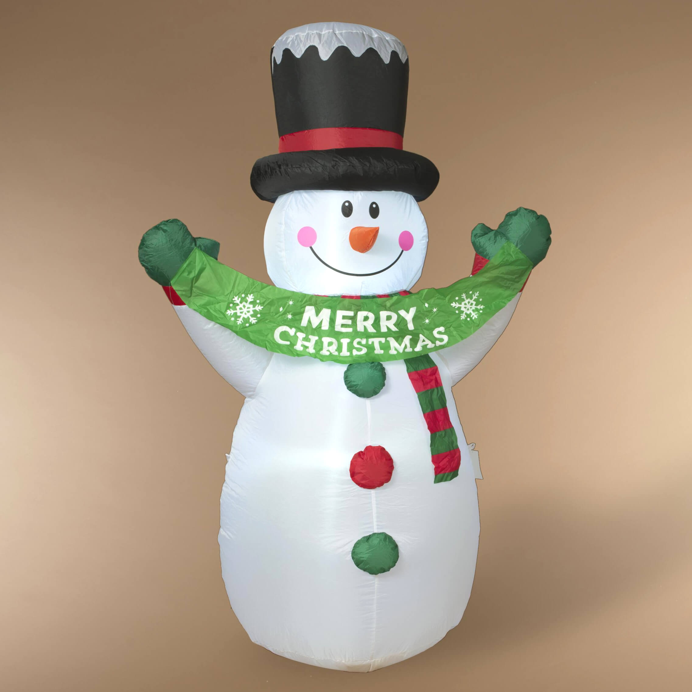 6ft Electric Inflatable ’Merry Christmas’ Snowman - Christmas