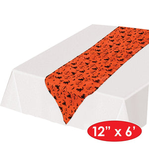 Orange Halloween Fabric Table Runner - Halloween