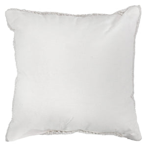 White square thanksgiving pillow with textured fabric and soft frayed edges for figural decor or tree toppers