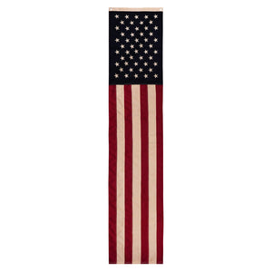 96 inch cotton fabric americana banner with grommets in red white and blue is perfect as long flag bunting decor