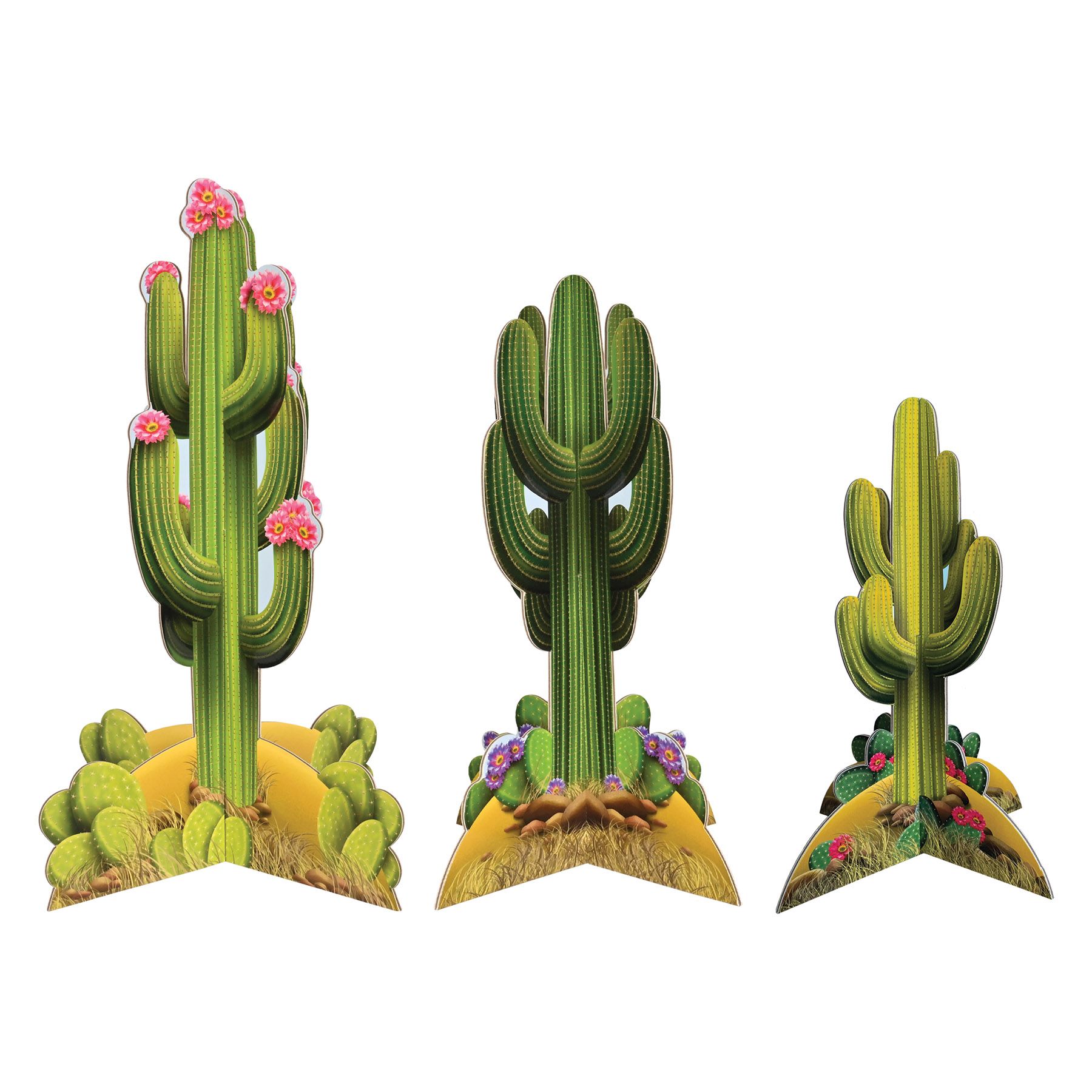 3-D Cactus Centerpieces