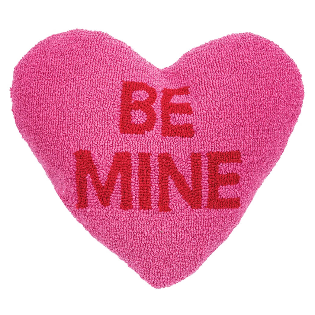 Be Mine Heart Shaped Hooked Pillow
