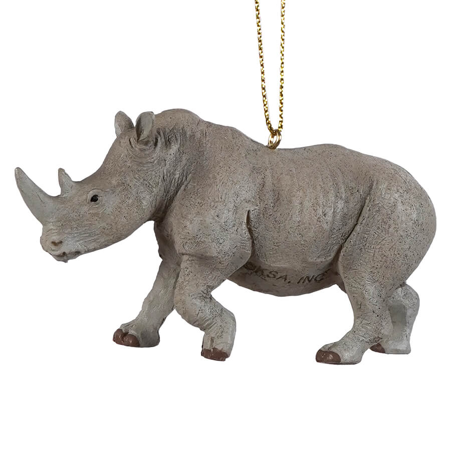 Resin Rhino Safari Animal Ornament