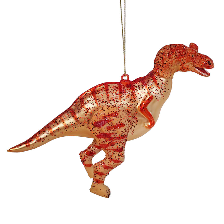 Glass & Resin Red T-Rex Ornament