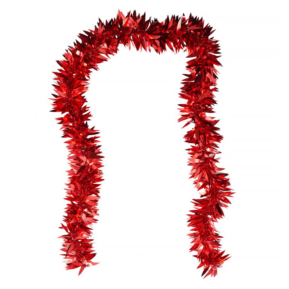 72" Red Foil Leaf Garland