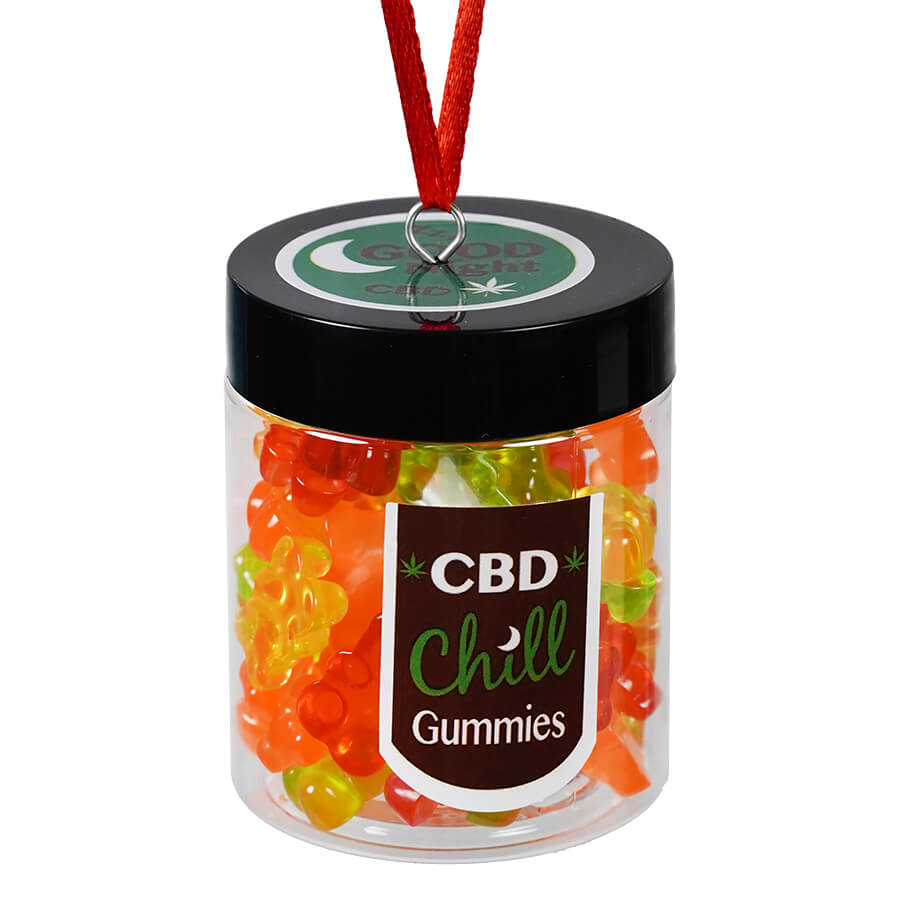 CBD Chill Gummy Bear Jar Ornament