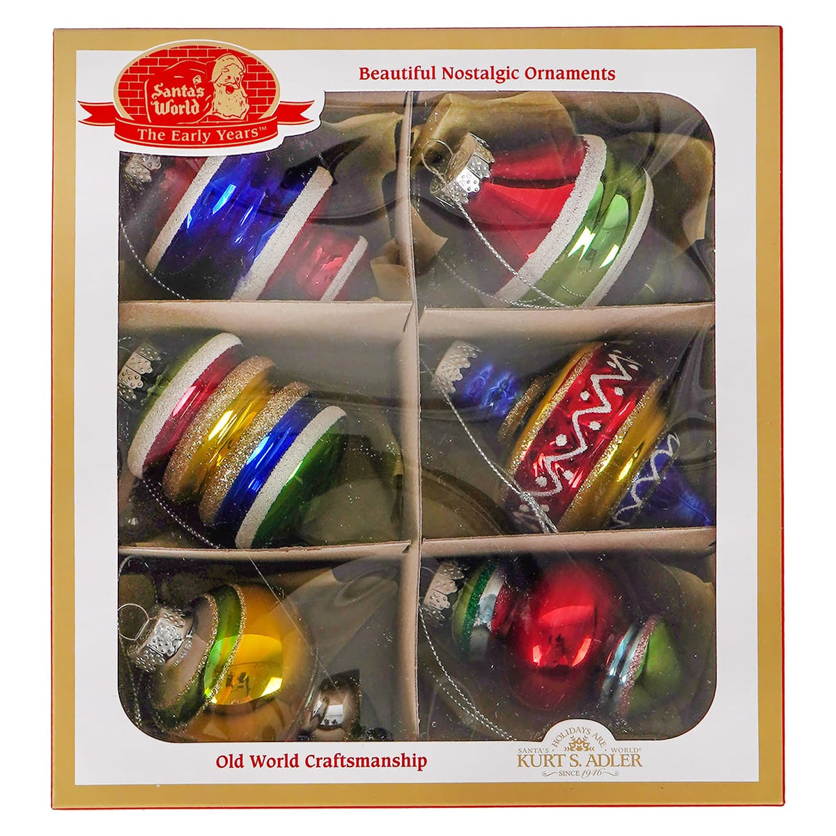 3.5" Glass Early Years Ornaments Box Set/6