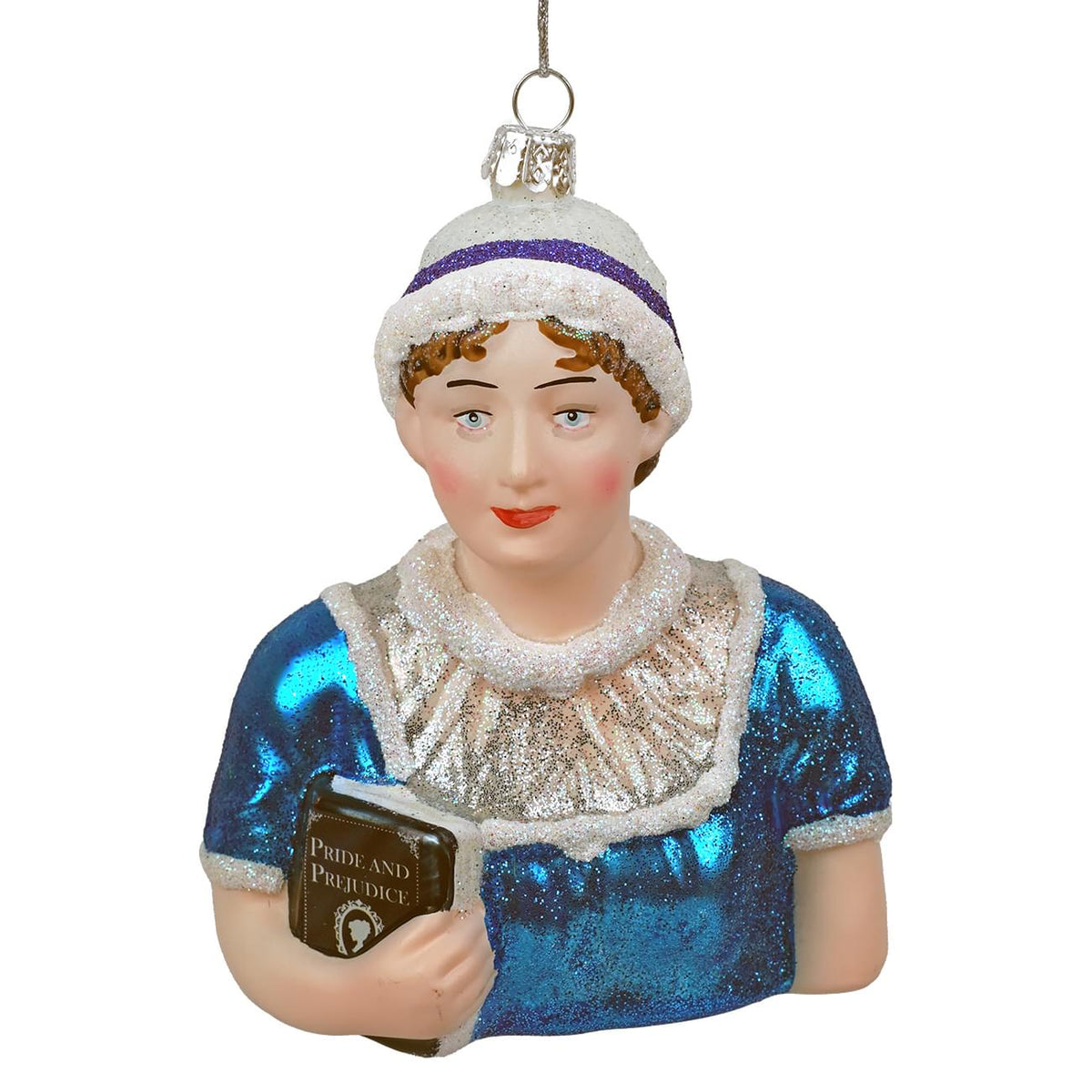 Jane Austin Glass Ornament