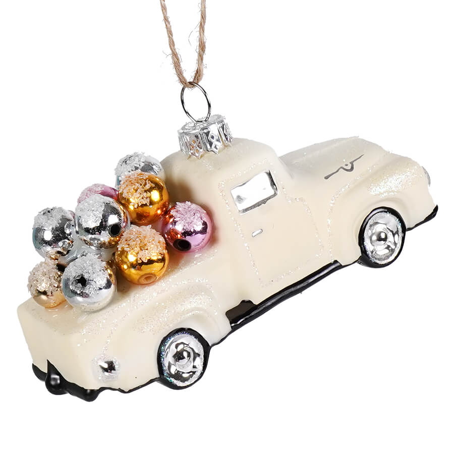 Beige Countryside Truck Ornament