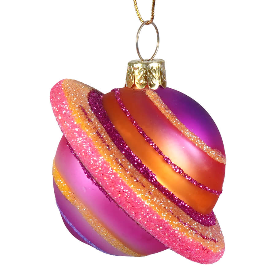 Pink Saturn Ornament