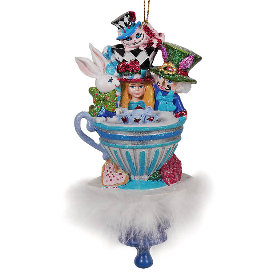 Holly Hats™ Alice & Friends Tea Party Hat Ornament