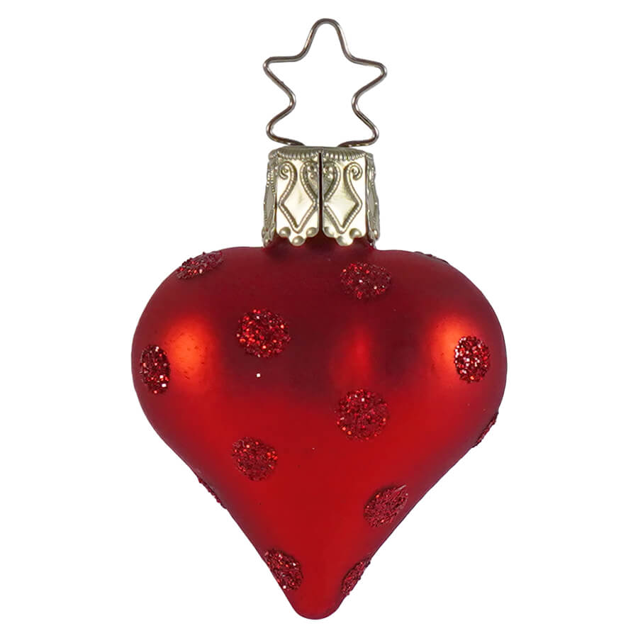 Red Polka Dot Heart Ornament