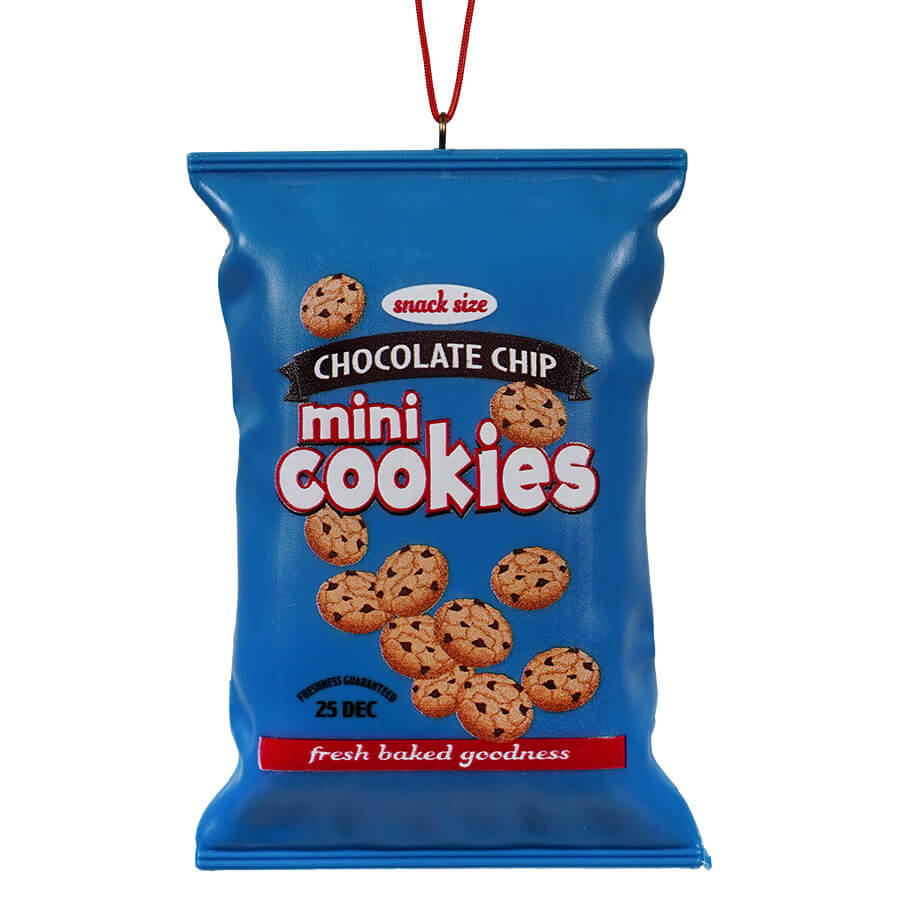 Chocolate Chip Mini Cookies Snack Bag Ornament