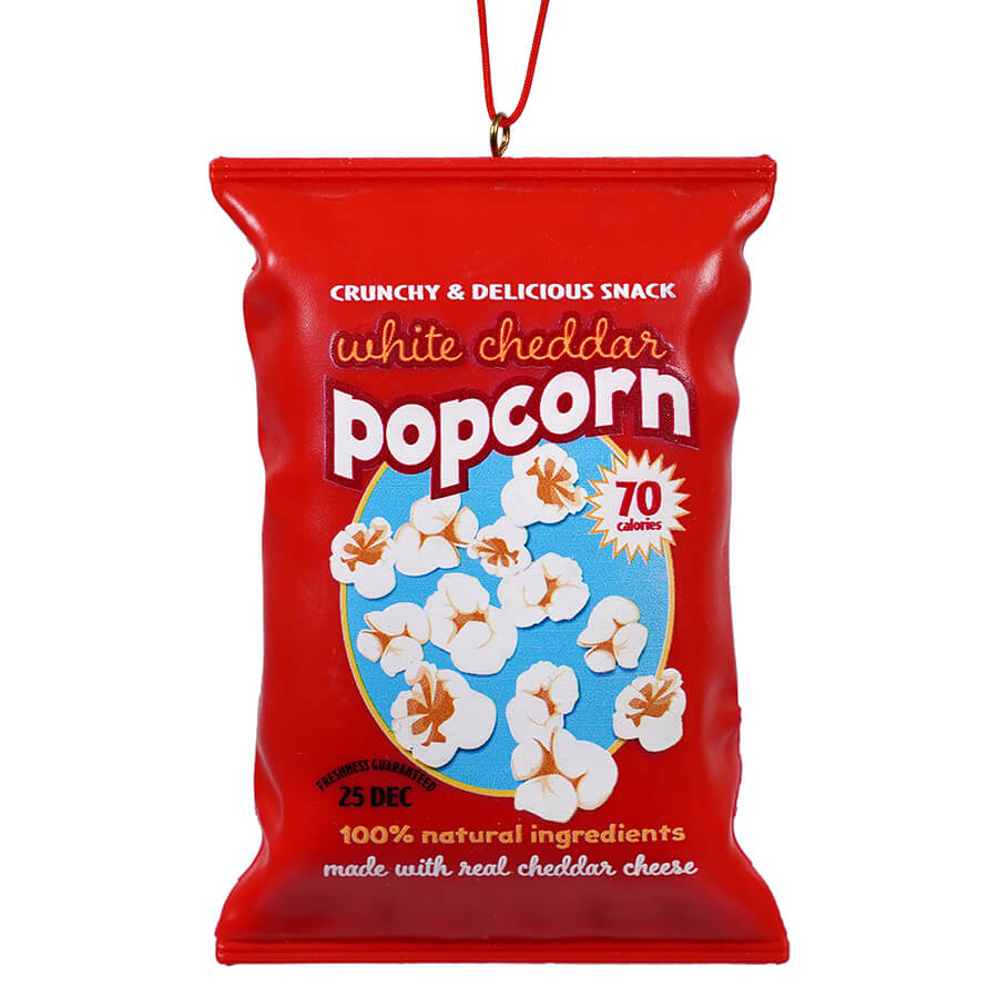 White Cheddar Popcorn Snack Bag Ornament