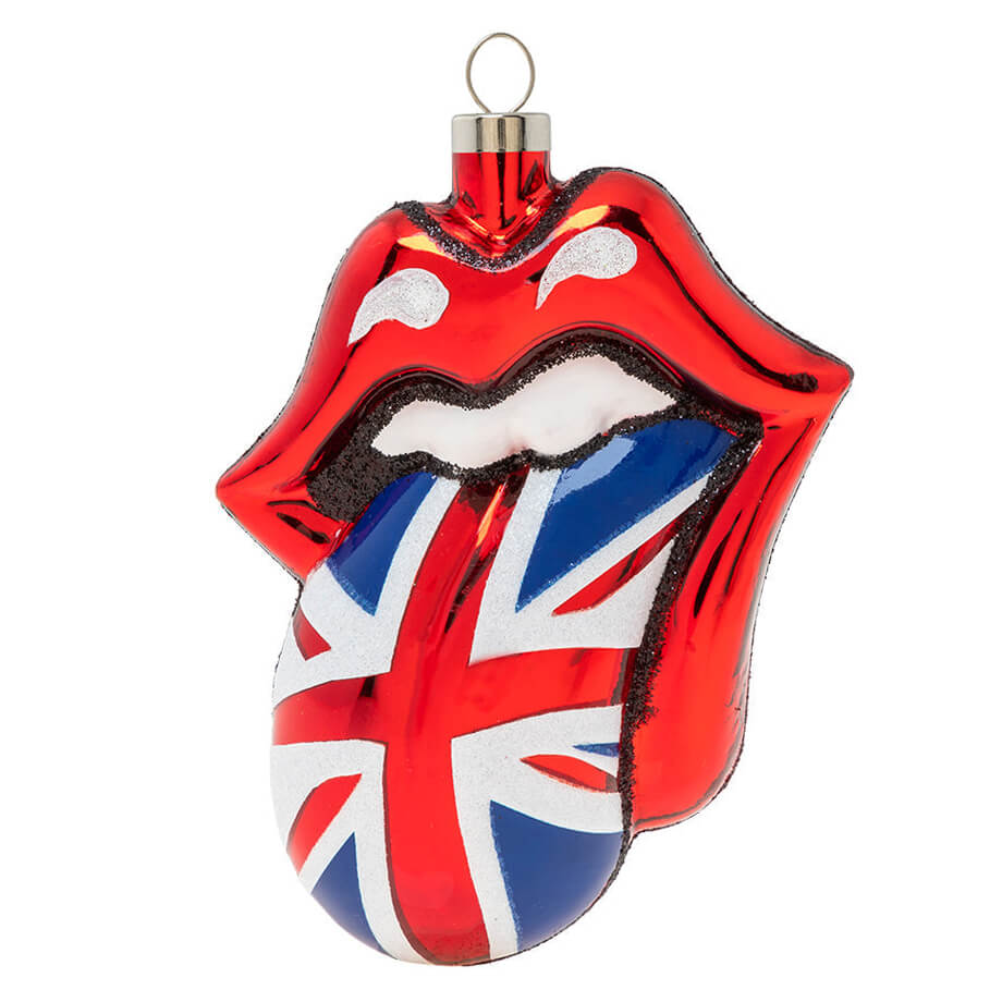 Rolling Stones British Flag Tongue Ornament