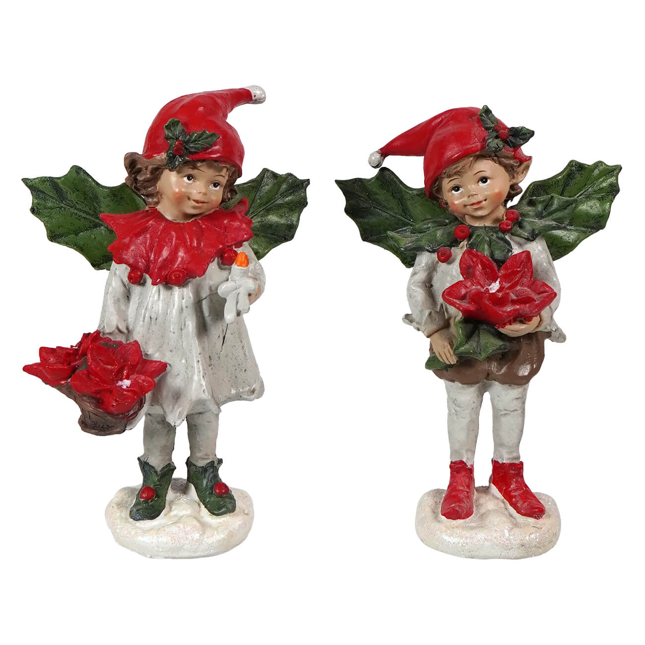 Holly Elf Boy & Girl Figures Set/2