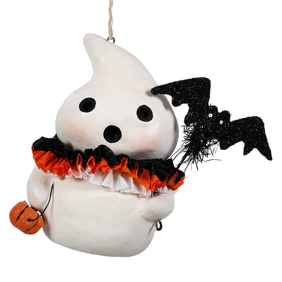 Little Boo With Bat Ornament