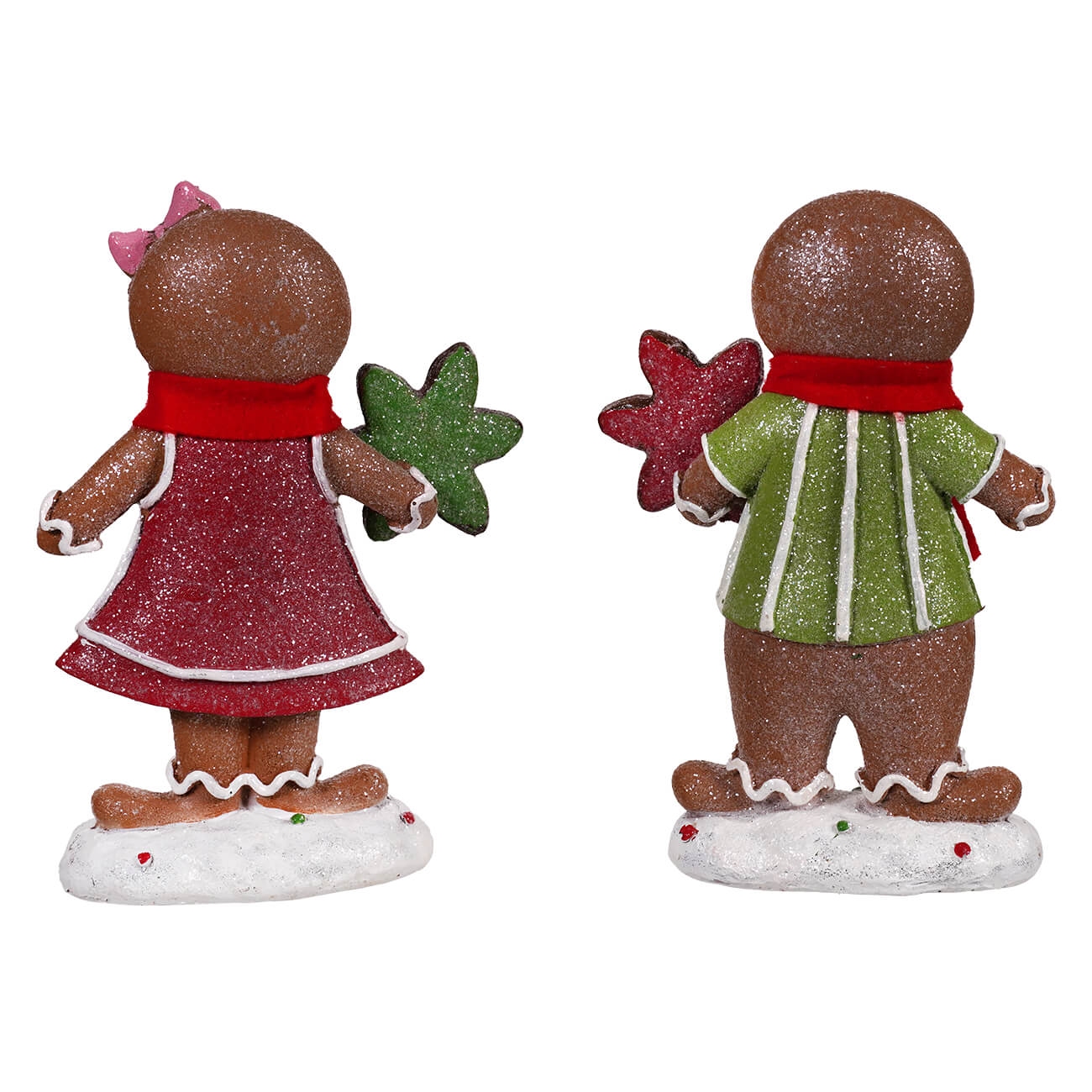 8.5" Resin Gingerbread Cookie Couple Set/2