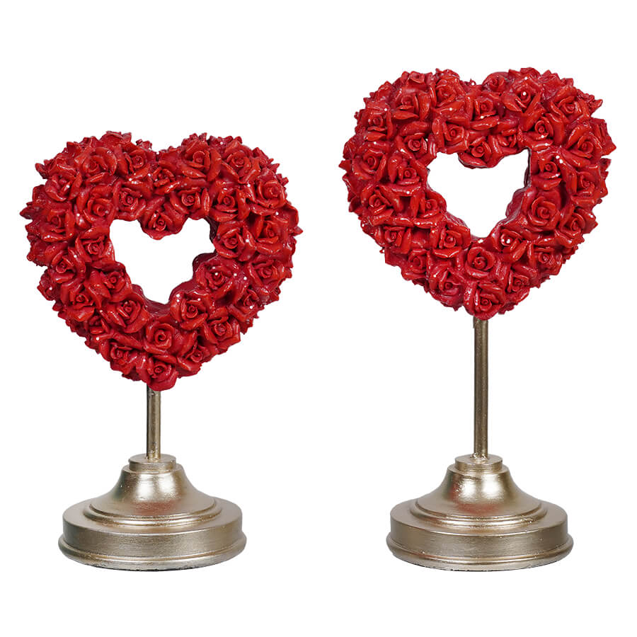 Red Roses Heart On Stand Set/2