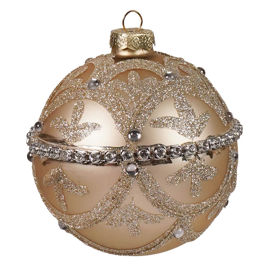 Champagne Glass Jeweled Ball Ornament