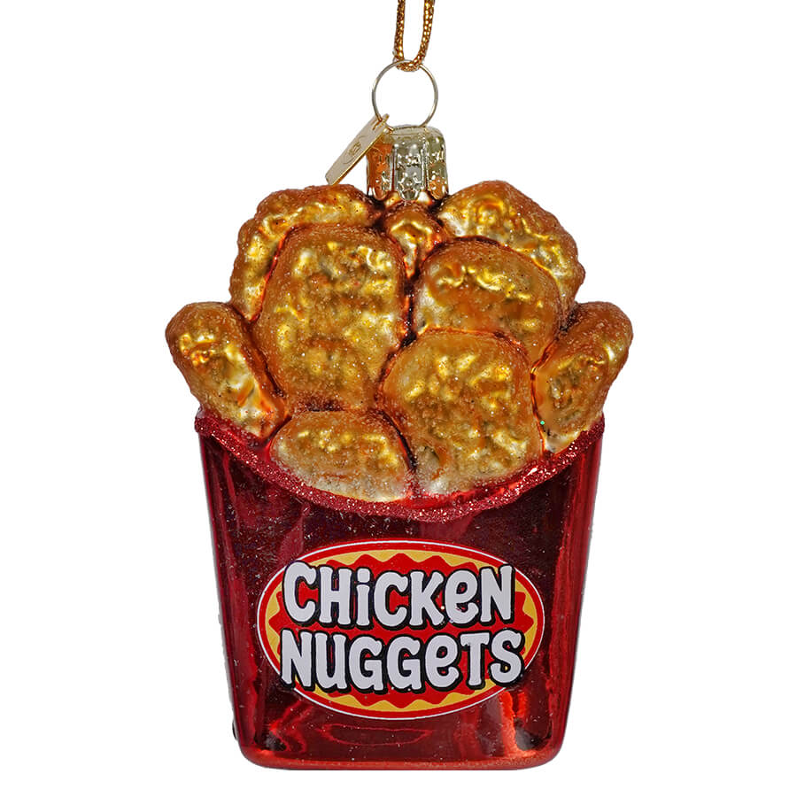 Chicken Nuggets Glass Ornament