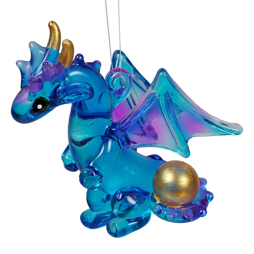Blue Baby Dragon Ornament