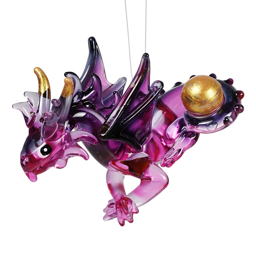 Purple Baby Dragon Ornament