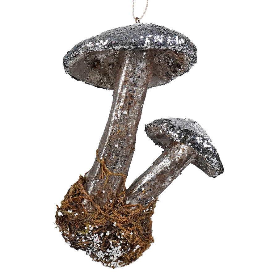 Silver Enchanted Toadstool Ornament