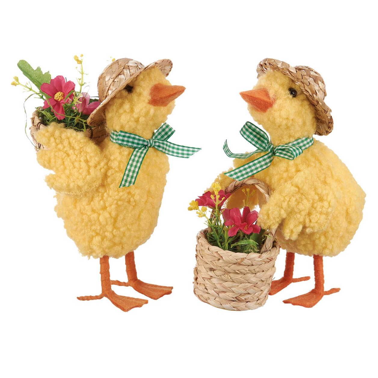 Moss Basket with Animal and Flowers by Valerie ,Duckling