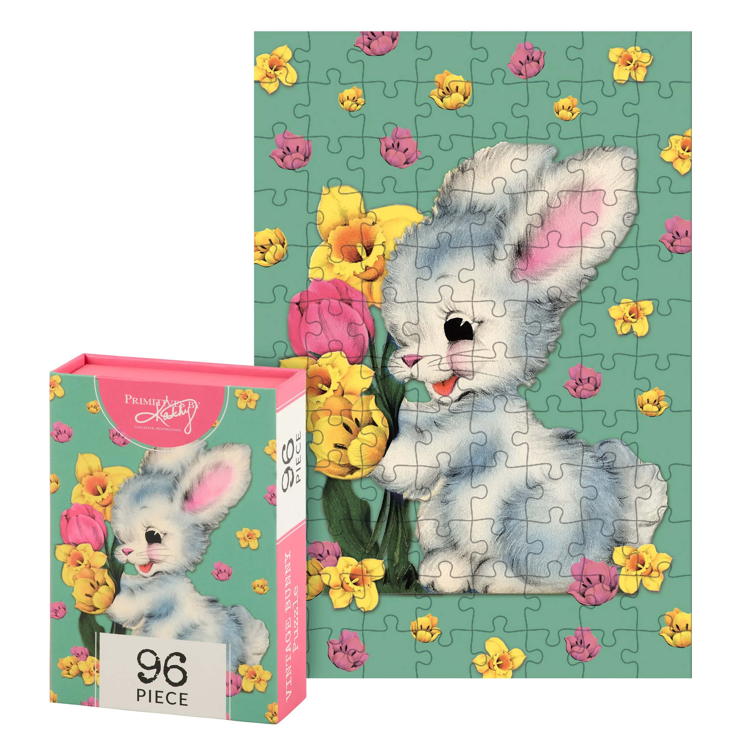Vintage 96-Piece Bunny Puzzle