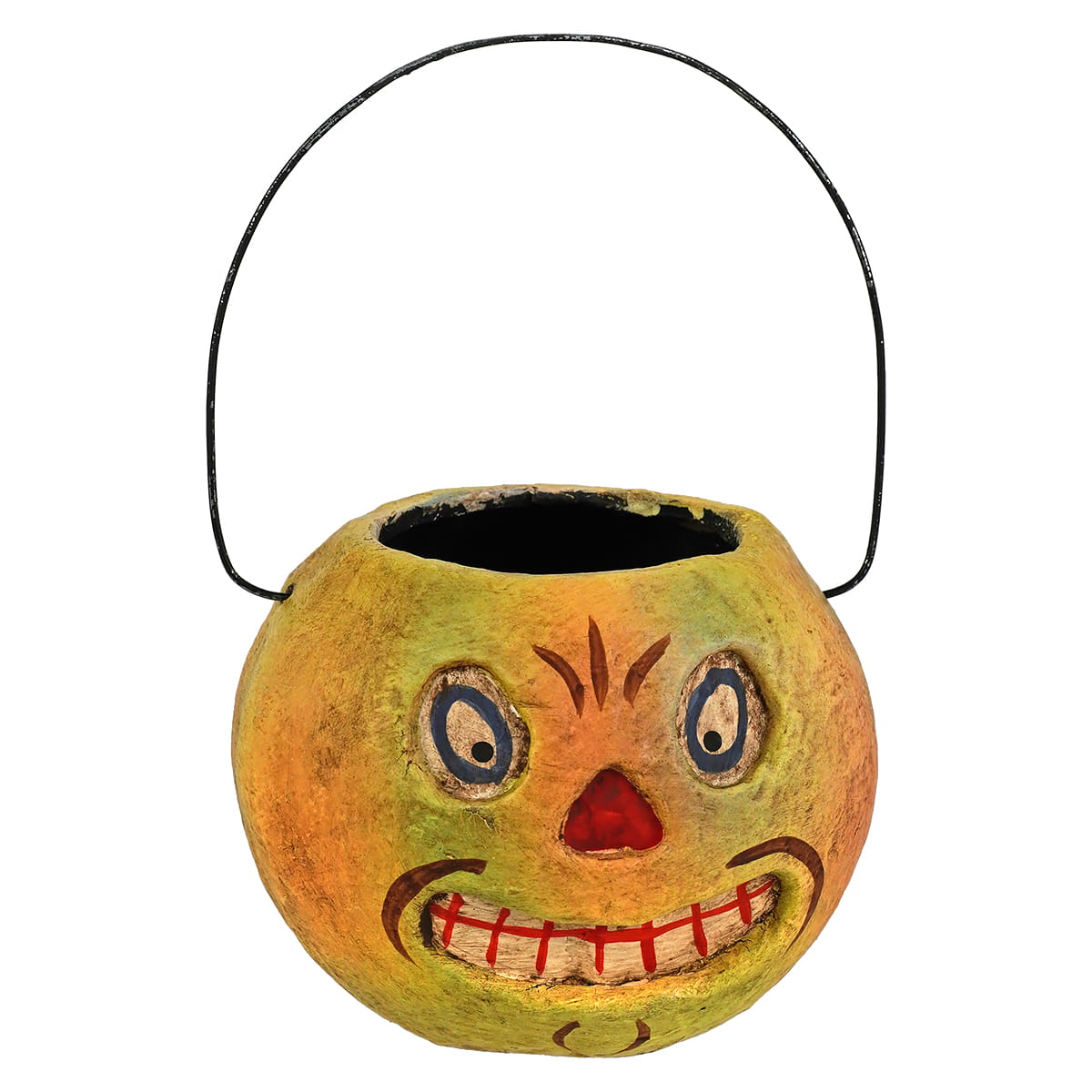 Vintage Halloween Wild-Eyed Grinning Bucket