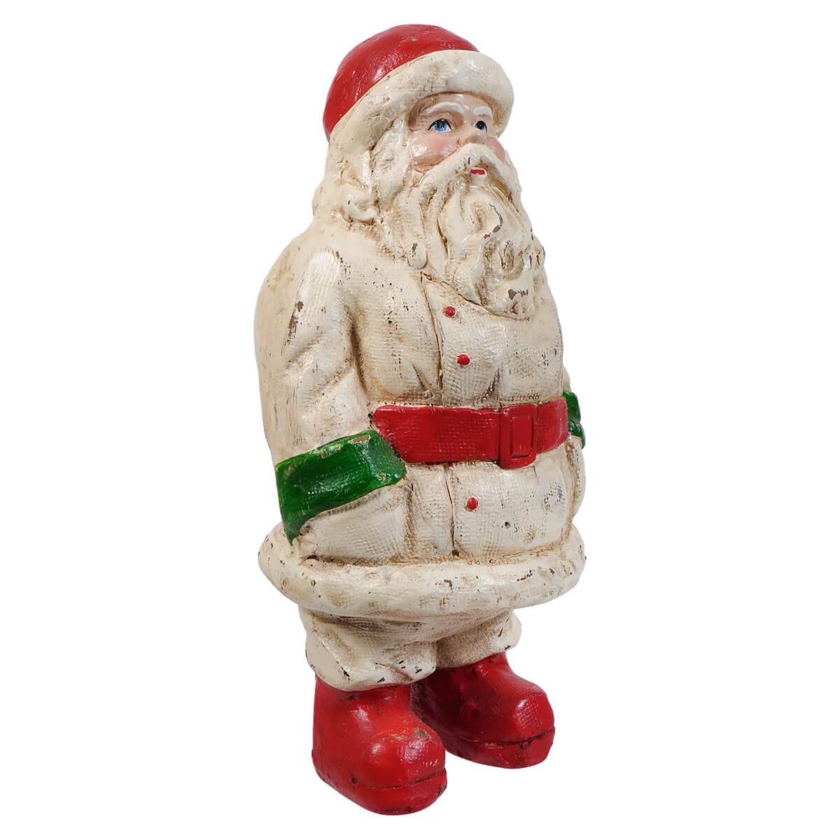10.25" Red, Green, & White Vintage Santa