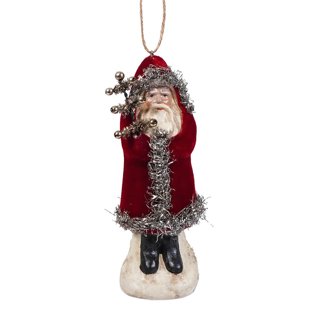 Wine Velvet Belsnickle Ornament