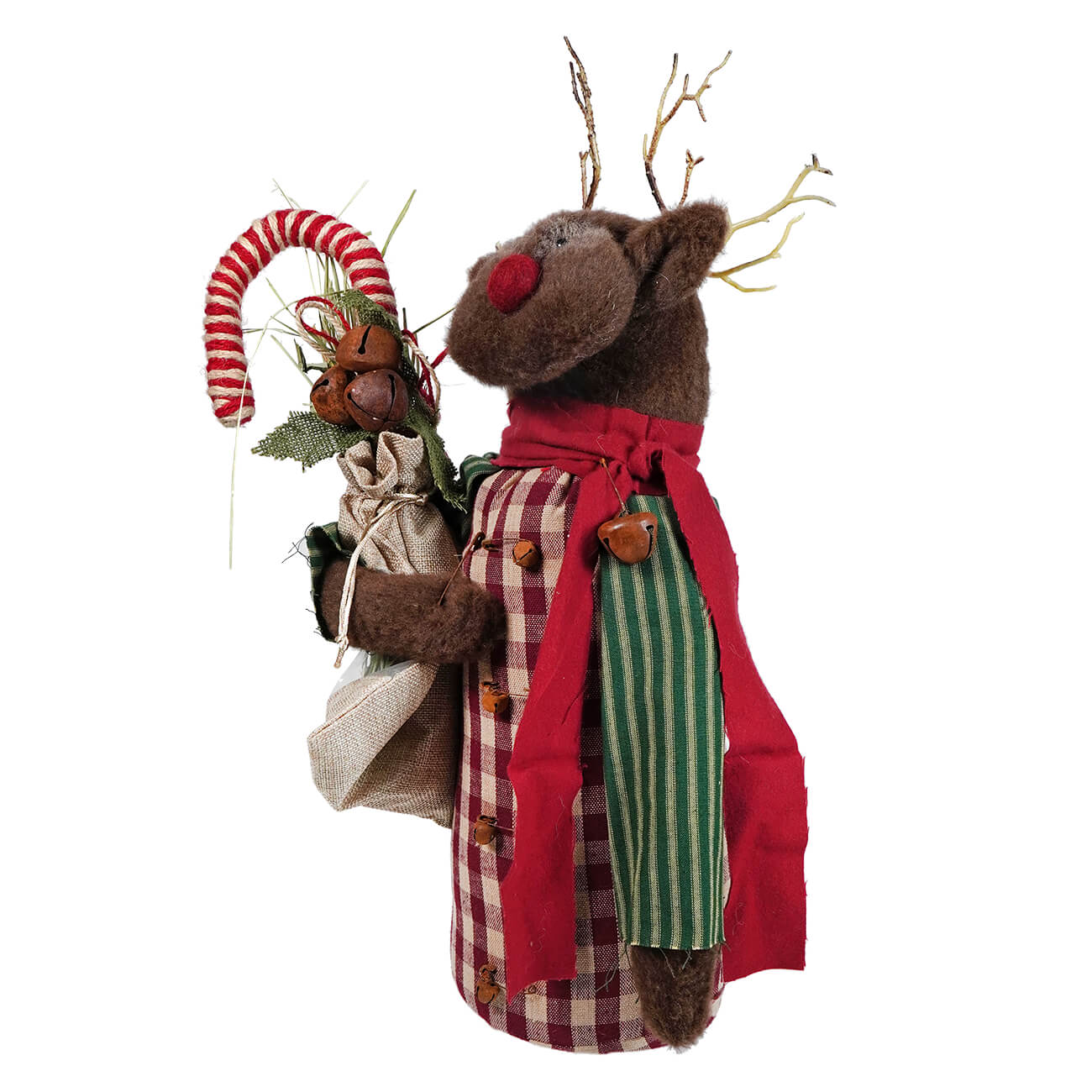 Traditional Christmas Attire Pencil Reindeer Holding Stocking