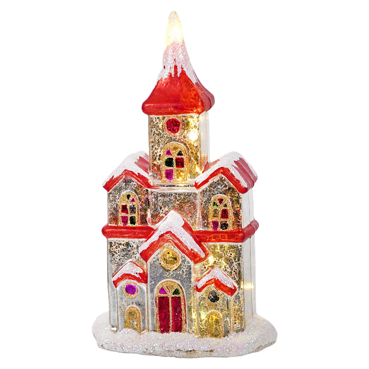 9" Lighted Vintage Church