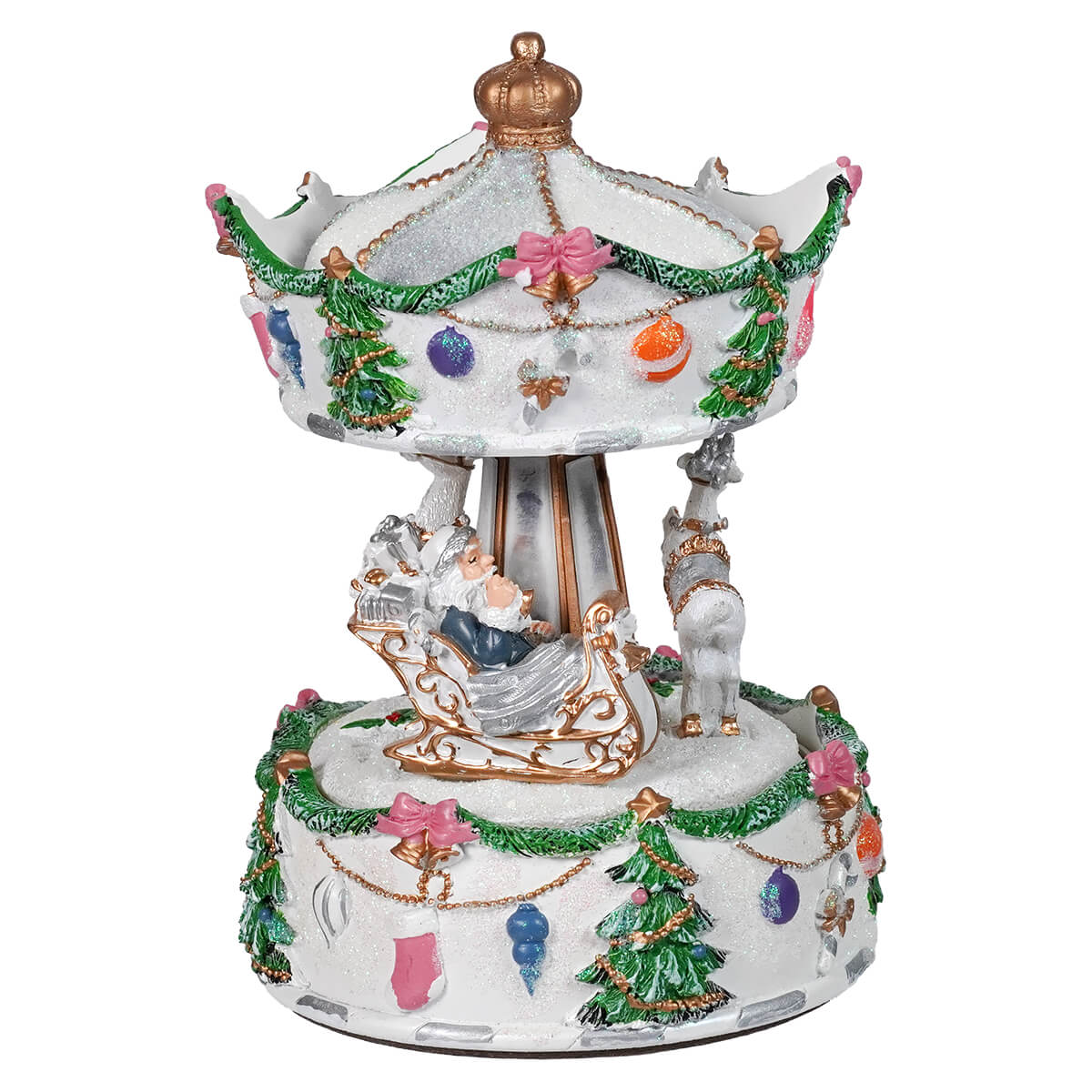 6.5" Animated & Musical Christmas Carousel