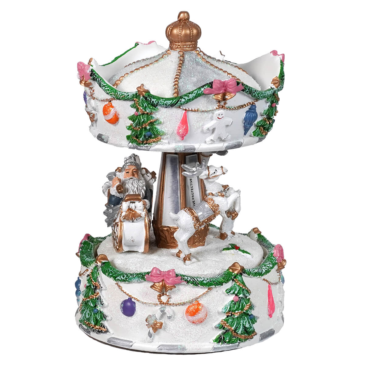 6.5" Animated & Musical Christmas Carousel