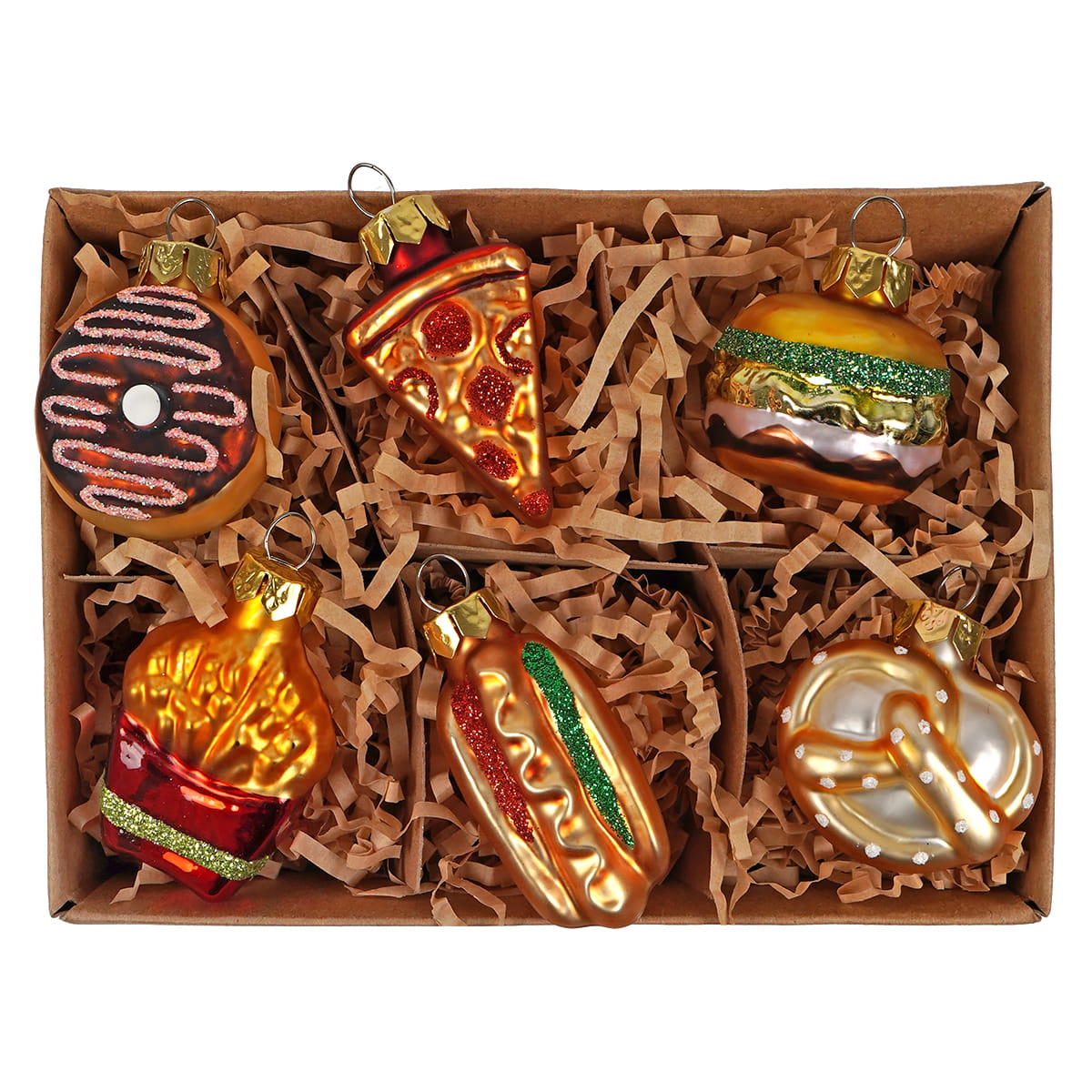 2" Boxed Food Ornaments Set/6