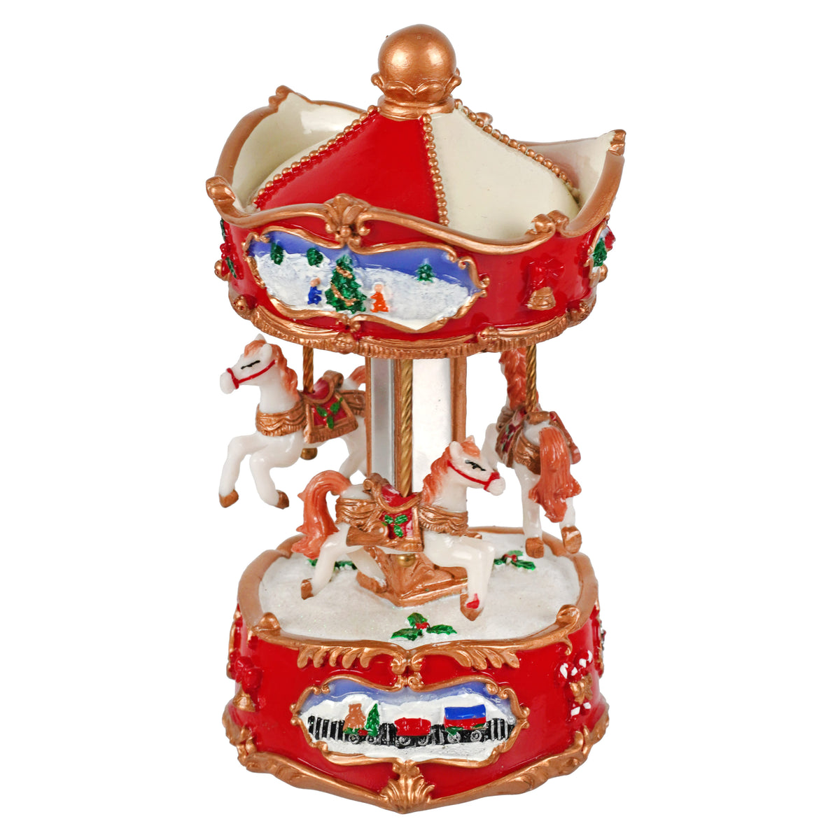 6.5" Animated & Musical Wind-Up Carousel