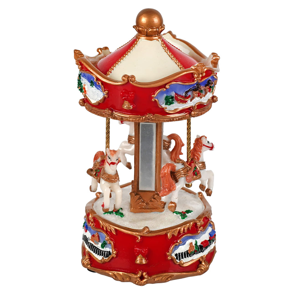 6.5" Animated & Musical Wind-Up Carousel