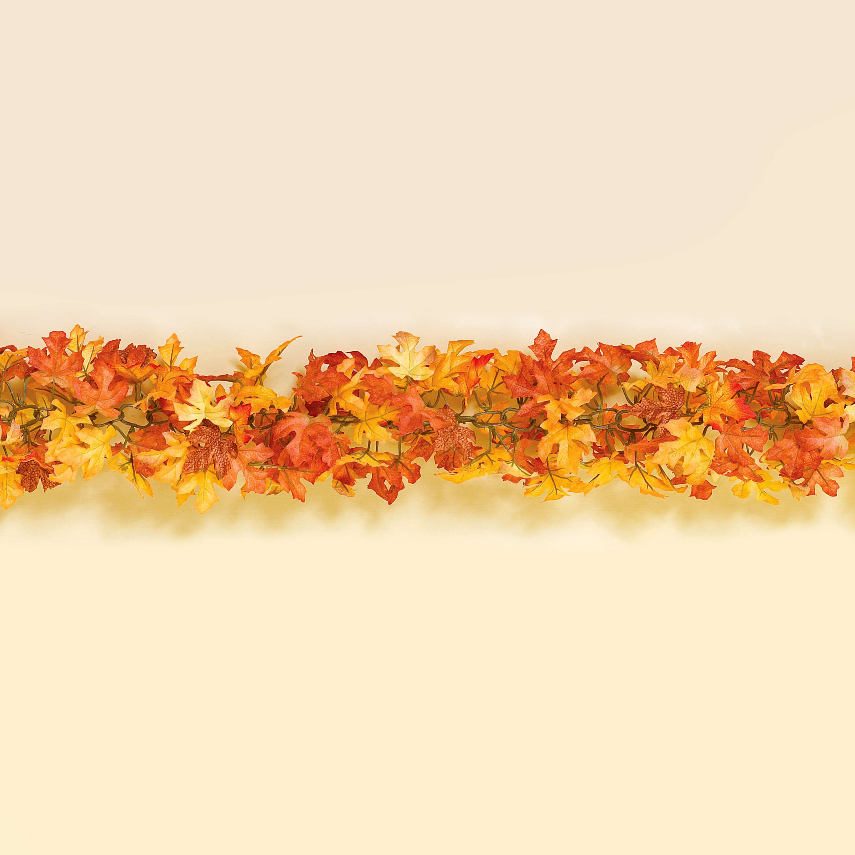 Orange, Yellow & Brown Maple Leaf Chain Harvest Garland
