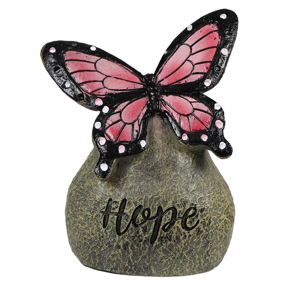 Pink Butterfly On "Hope" Stone