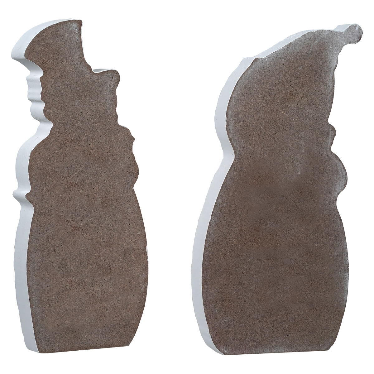 Wood Engraved Jolly Snowman Standing Blocks Set/2