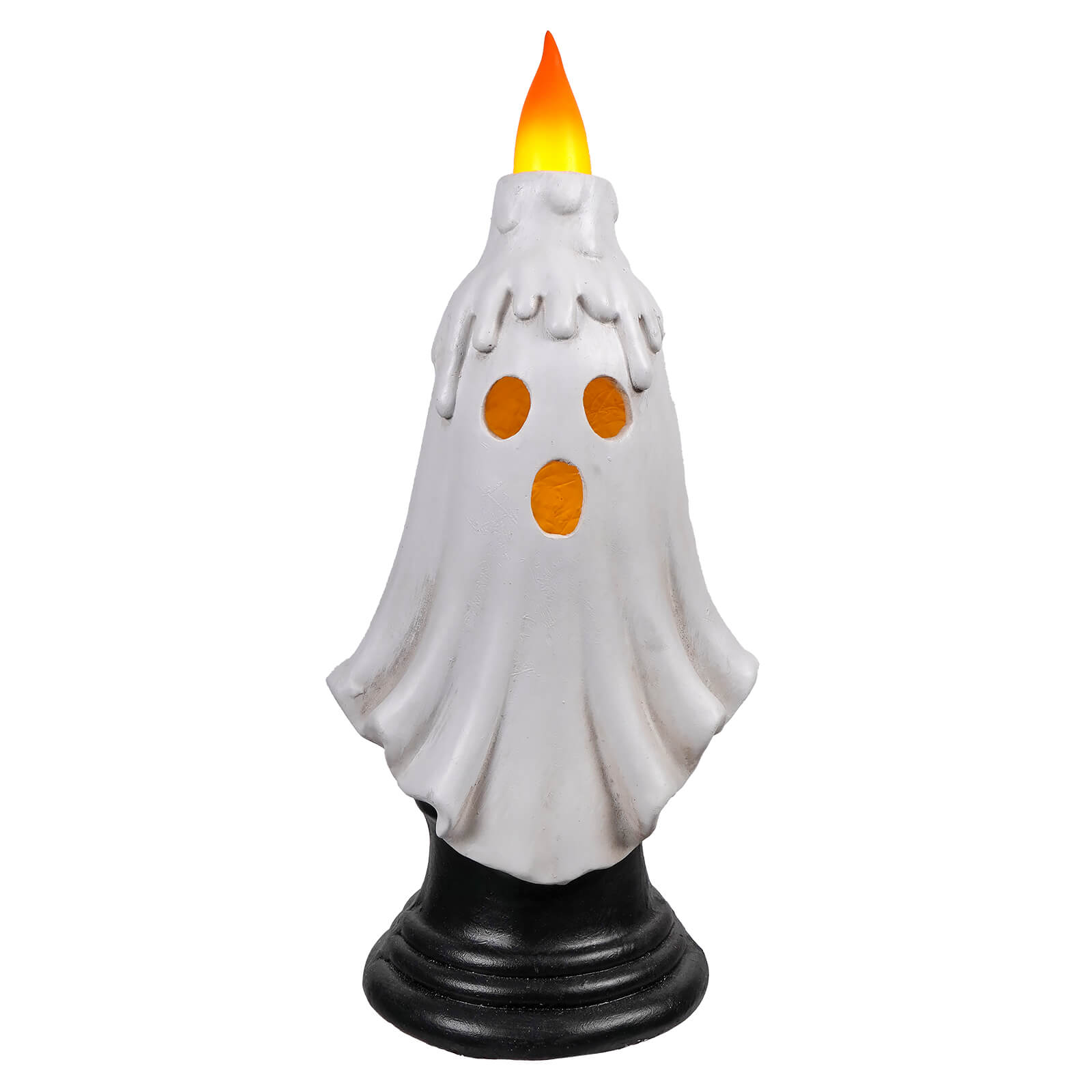 16.5" Large LED Lighted Halloween Ghost Flickering Candle